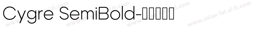 Cygre SemiBold字体转换